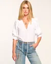 Ramy Brook Samira Ruffle Blouse In Ivory