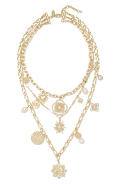 Ramy Brook Sara Charm Layered Necklace In Gold