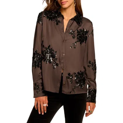 RAMY BROOK RAMY BROOK SARA SEQUIN BUTTON-UP SHIRT