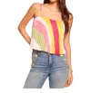 Ramy Brook Sarah Pleated Tank Top In Multi