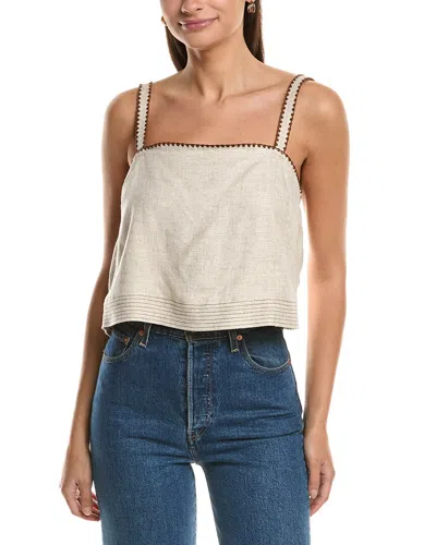 Ramy Brook Sasha Linen-blend Top In Neutral