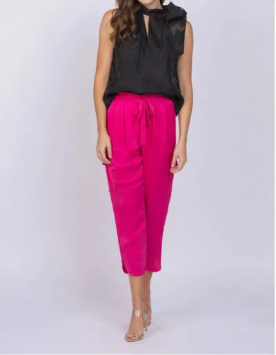 Ramy Brook Satin Allyn Pant In Electric Pink