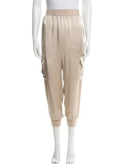 Pre-owned Ramy Brook Satin Sweatpants In Neutral