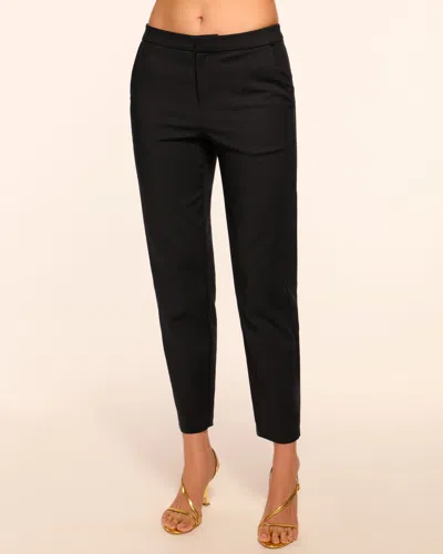 Ramy Brook Savannah Ankle Length Stretch Cotton Pant In Black