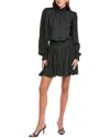 Ramy Brook Clarinda Drop-waist Mini Dress In Black