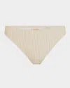Ramy Brook Isla Metallic Scalloped Trim Bikini Bottoms In Neutral