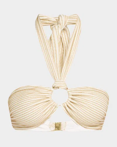 Ramy Brook Scallop Marie Bikini Top In Neutral
