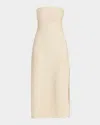 Ramy Brook Sparkle Scalloped Nava Strapless Coverup Midi Dress In Neutral