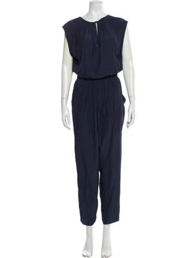 Pre-owned Ramy Brook Scoop Neck Jumpsuit In Blue