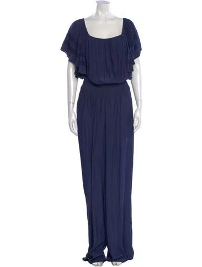Pre-owned Ramy Brook Scoop Neck Jumpsuit In Blue