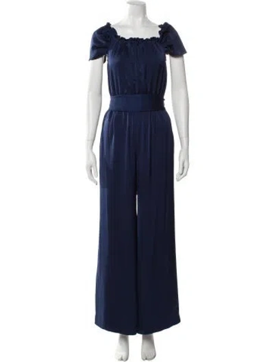 Pre-owned Ramy Brook Scoop Neck Jumpsuit In Blue