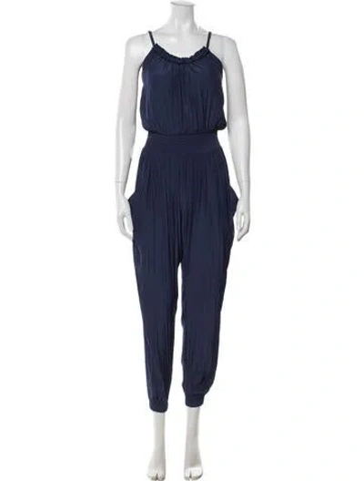 Pre-owned Ramy Brook Scoop Neck Jumpsuit In Blue