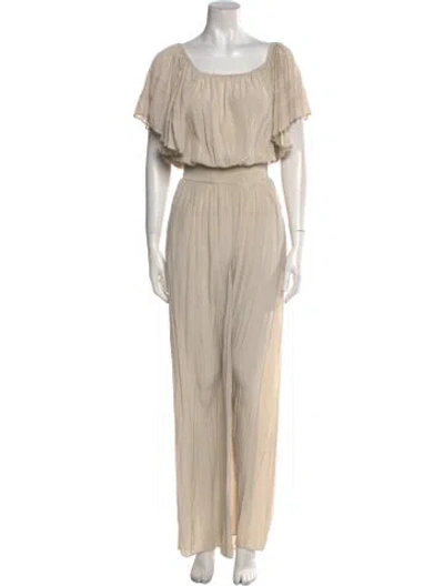 Pre-owned Ramy Brook Scoop Neck Jumpsuit In Neutral