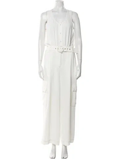 Pre-owned Ramy Brook Scoop Neck Jumpsuit In Neutral