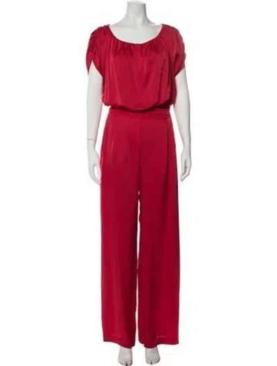 Pre-owned Ramy Brook Scoop Neck Jumpsuit In Red
