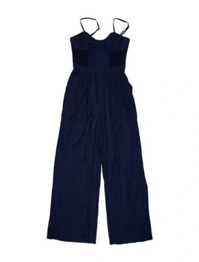 Pre-owned Ramy Brook Scoop Neck Jumpsuit W/ Tags In Blue