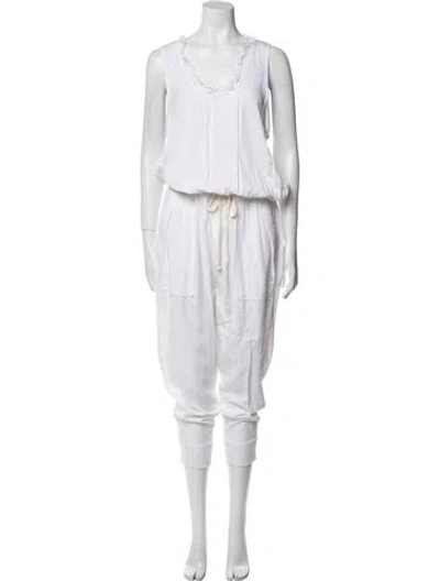 Pre-owned Ramy Brook Scoop Neck Jumpsuit In White