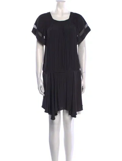 Pre-owned Ramy Brook Scoop Neck Knee-length Dress In Black