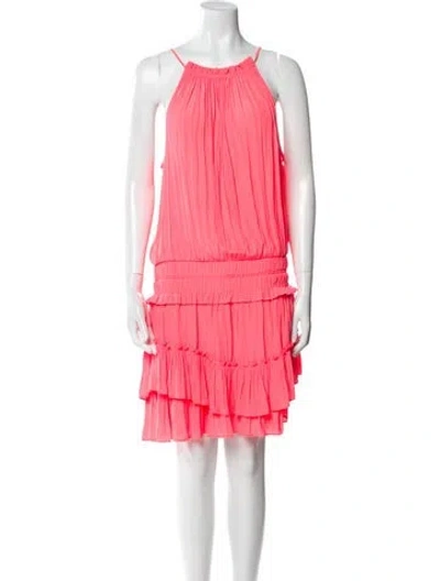 Pre-owned Ramy Brook Scoop Neck Knee-length Dress W/ Tags In Pink