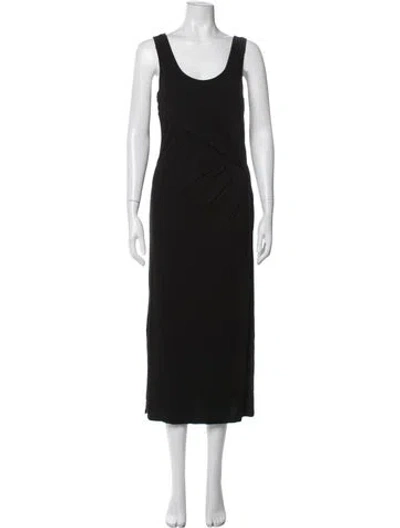 Pre-owned Ramy Brook Scoop Neck Long Dress In Black