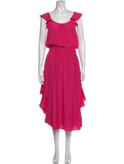 Pre-owned Ramy Brook Scoop Neck Long Dress In Pink