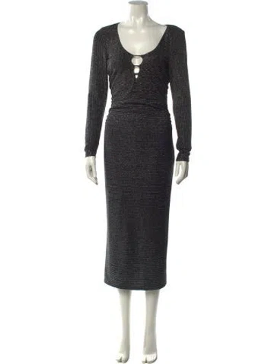 Pre-owned Ramy Brook Scoop Neck Long Dress In Purple