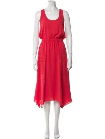Pre-owned Ramy Brook Scoop Neck Long Dress W/ Tags In Red