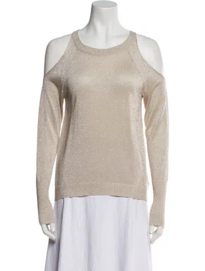 Pre-owned Ramy Brook Scoop Neck Long Sleeve Sweatshirt W/ Tags In Neutral