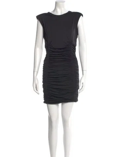 Pre-owned Ramy Brook Scoop Neck Mini Dress In Black