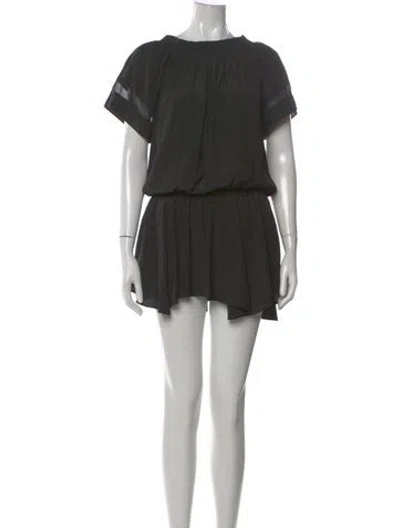 Pre-owned Ramy Brook Scoop Neck Mini Dress In Black