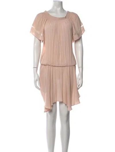 Pre-owned Ramy Brook Scoop Neck Mini Dress In Neutral