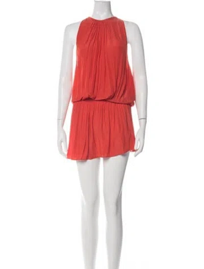 Pre-owned Ramy Brook Scoop Neck Mini Dress In Pink