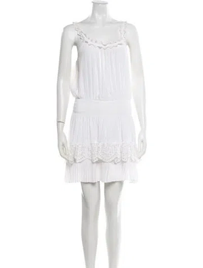 Pre-owned Ramy Brook Scoop Neck Mini Dress In White