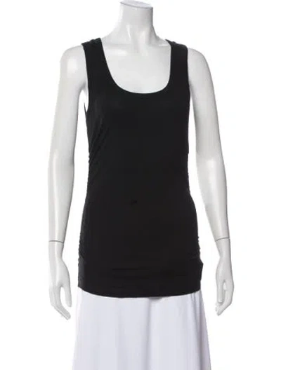 Pre-owned Ramy Brook Scoop Neck Sleeveless Top In Black