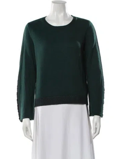 Pre-owned Ramy Brook Scoop Neck Sweater In Green