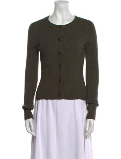 Pre-owned Ramy Brook Scoop Neck Sweater In Green