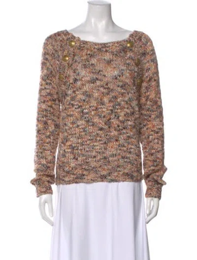 Pre-owned Ramy Brook Scoop Neck Sweater In Neutral