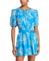 Ramy Brook Selby Belted Mini Dress In Royale Blue Fleur