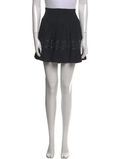 Pre-owned Ramy Brook Sequin Embellishments Mini Skirt In Black