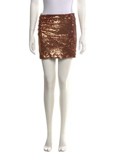 Pre-owned Ramy Brook Sequin Embellishments Mini Skirt In Multi