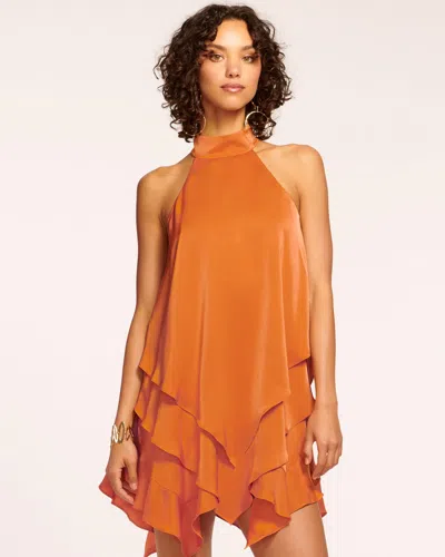 Ramy Brook Shaina Tiered Mini Dress In Amber