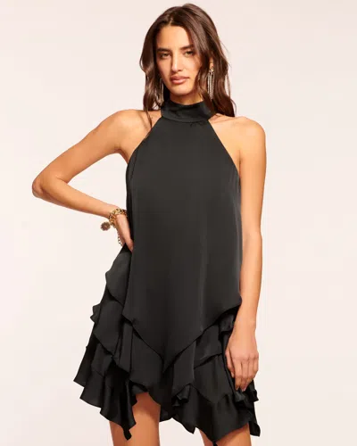 Ramy Brook Shaina Tiered Mini Dress In Black