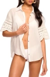 Ramy Brook Shamaya Embroidered Button-front Shirt In White