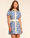 Ramy Brook Shannon Chambray Button Down Mini Dress In Indigo Chambray