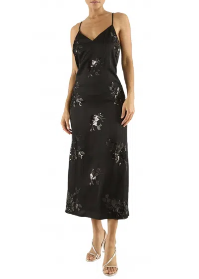 Ramy Brook Shannon Sequin Midi Dress In Black