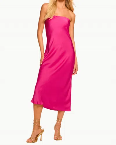 Ramy Brook Shauna Strapless Midi Dress In Pink Petunia