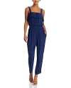 Ramy Brook Shay Ruffle Sleeveless Jumpsuit In Spring Navy