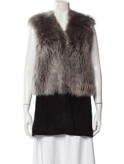 Pre-owned Ramy Brook Shearling Fur Jacket In Multi