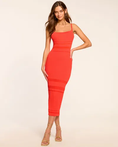 Ramy Brook Shiann Knit Midi Dress In Bright Lily