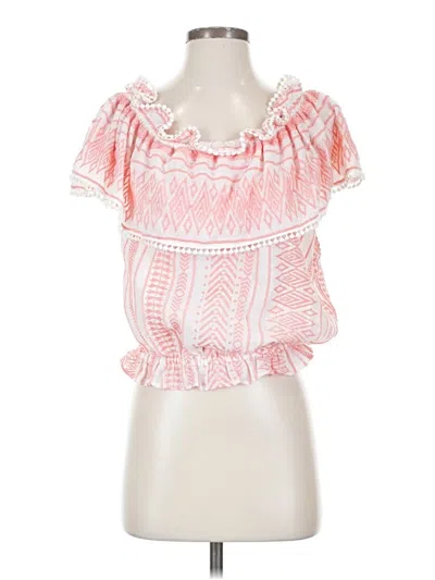 Pre-owned Ramy Brook Short Sleeve Blouse In Pink